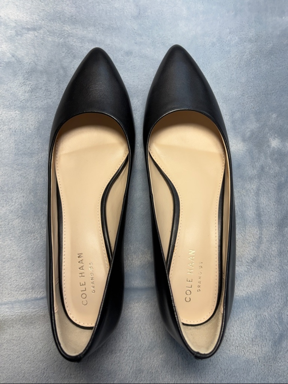 Cole Haan Quincy Black Pointed-Toe Kitten Heels